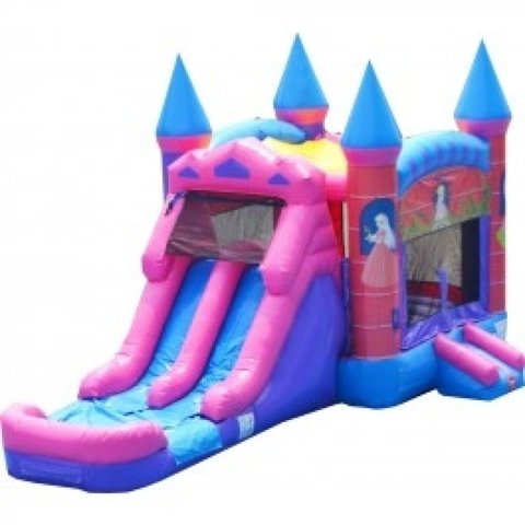 Princess Double Lane Bounce House Combo Princess Double Lane Bounce House Combo